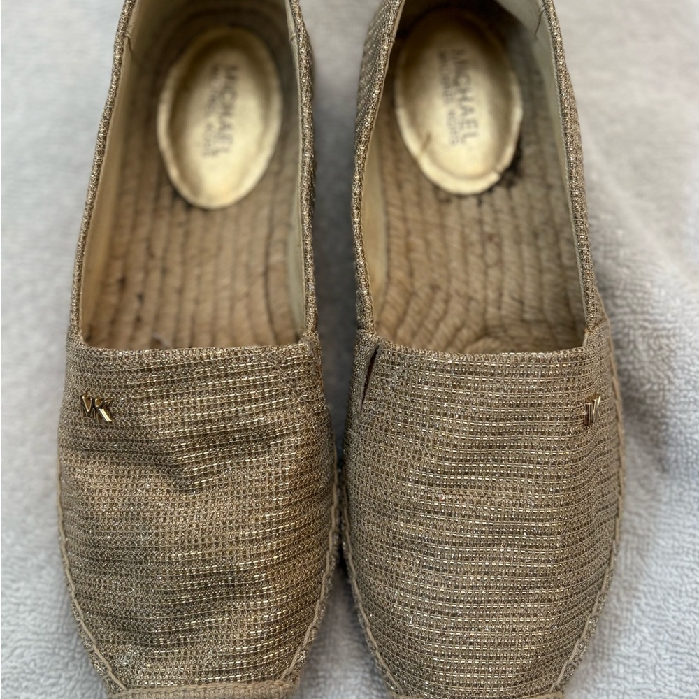 Michael Kors Gold Espadrilles